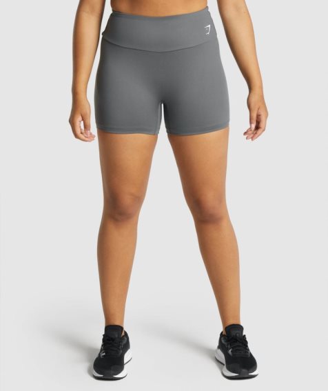 Women's Gymshark Training Shorts Grey | CA DNA756